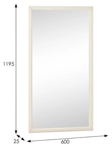 Зеркало навесное в спальню Ника (Слоновая кость) 119,5 см x 60 см в Архангельске - предосмотр 3