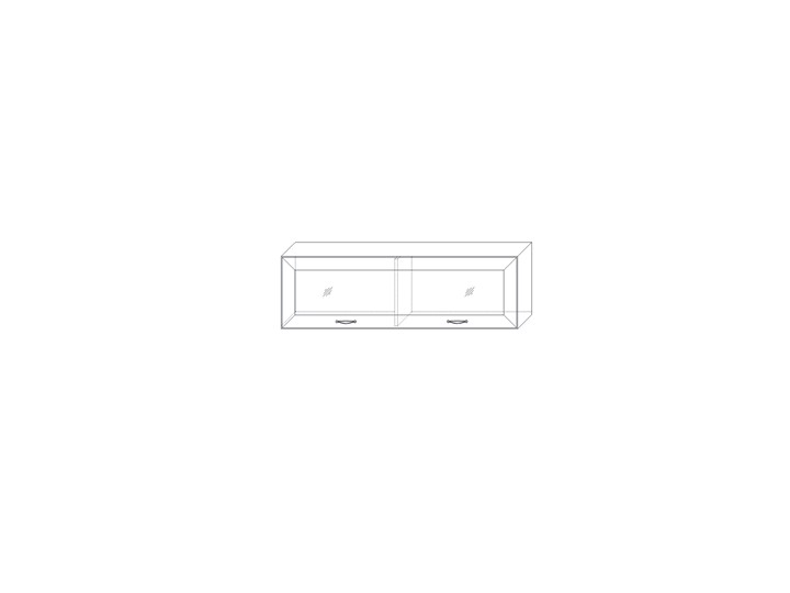 Полка навесная Сиена - 2 1300, Бодега белый / патина золото в Архангельске - изображение 1