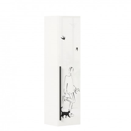 Шкаф одностворчатый Джоли Тип 1 ЛД 535.010, Серый шелк в Архангельске - изображение