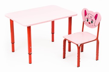 Растущий стол Кузя (Розовый,Красный) в Архангельске - предосмотр 1