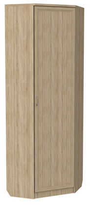 Шкаф распашной 402 угловой со штангой, цвет Дуб Сонома в Архангельске - изображение