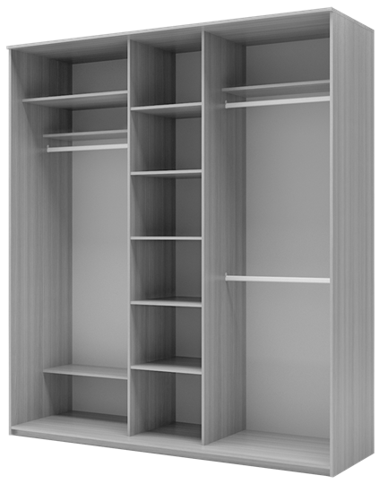 Шкаф 3-х дверный ХИТ 24-18-666 с пескоструйным рисунком Горизонтальные полосы №28, Венге в Архангельске - изображение 1