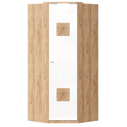 Шкаф угловой 45 с декоративной накладкой Фиджи, 659.248, белый в Архангельске - изображение