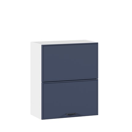 Кухонный горизонтальный шкаф 600 комбинированный Индиго ЛД 298.970.000.125, Белый/Тёмно-синий в Архангельске - изображение