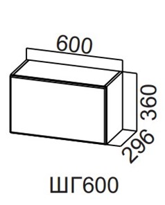 Кухонный шкаф Бостон ШГ6000/360, корпус белый, фасад МДФ белый глянец в Архангельске