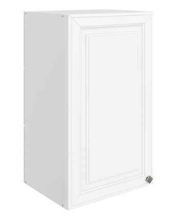 Шкаф кухонный Мишель L400 H720 (1 дв. гл.) эмаль (белый/белый) в Архангельске - изображение