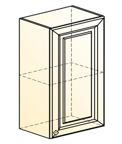 Кухонный шкаф Мишель L450 H720 (1 дв. гл.) эмаль (белый/белый) в Архангельске - предосмотр 1