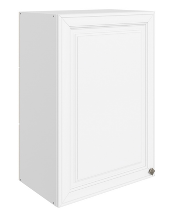 Шкаф кухонный Мишель L500 H720 (1 дв. гл.) эмаль (белый/белый) в Архангельске - изображение