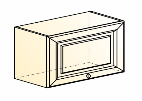 Кухонный шкаф Мишель L600 Н360 (1 дв. гл.) эмаль (белый/белый) в Архангельске - изображение 1