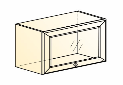 Навесной шкаф Мишель L600 Н360 (1 дв. рам.) эмаль (белый/белый) в Архангельске - изображение 1