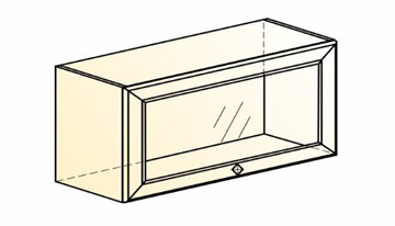 Шкаф на кухню Мишель L800 Н360 (1 дв. рам.) эмаль (белый/белый) в Архангельске - предосмотр 1