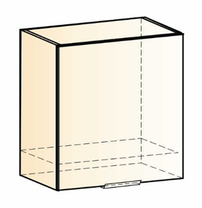 Навесной кухонный шкаф Стоун L600 Н566 (1 дв. гл.) (белый/белая скала) в Архангельске - предосмотр 1