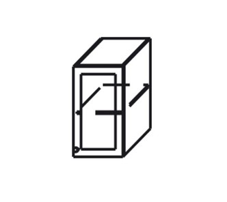 Шкаф кухонный Верона настенный однодверный с полкой 718*200*320 мм, глянец/софт в Архангельске