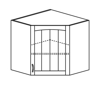 Кухонный шкаф Кантри настенный угловой 918*600*600 мм без стекла в Архангельске
