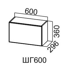 Навесной кухонный шкаф Модус, ШГ600/360, галифакс в Архангельске - предосмотр