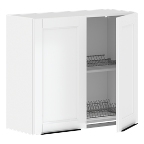 Шкаф кухонный с полкой и посудосушителем SICILIA Белый MHSU 8072.1C (800х320х720) в Архангельске