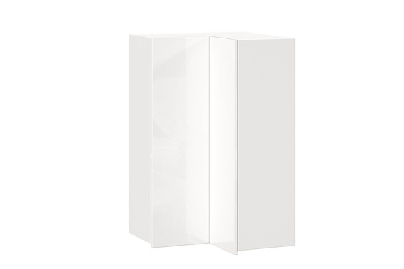 Шкаф кухонный угловой высокий Шервуд, ЛД 281.570.000.170, белый/белый глянец в Архангельске - изображение
