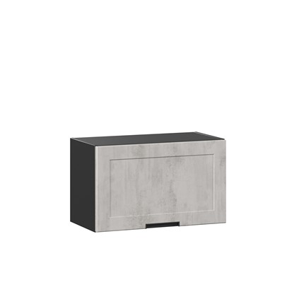 Кухонный навесной шкаф 600 горизонтальный Джамис ЛД 296.710.000.077, Чёрный/Белый камень в Архангельске - изображение