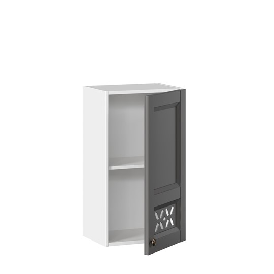 Шкаф кухонный Амели-3 400 ЛД 299.320.000.023, Белый/Оникс серый в Архангельске - изображение 1