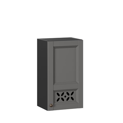 Кухонный шкаф Амели-3 400 ЛД 299.320.000.025, Черный/Оникс серый в Архангельске - изображение
