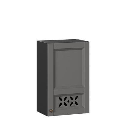 Кухонный шкаф Амели-3 450 ЛД 299.330.000.028, Черный/Оникс серый в Архангельске - изображение