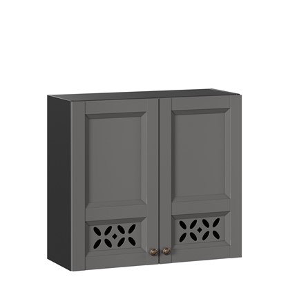 Шкаф на кухню Амели-3 800 ЛД 299.360.000.035, Черный/Оникс серый в Архангельске - изображение