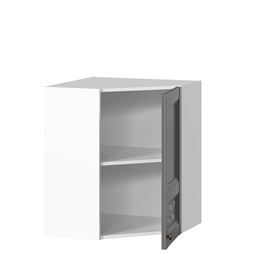 Шкаф кухонный Амели-3 угловой 600 ЛД 299.610.000.055, Белый/Оникс серый в Архангельске - изображение 1