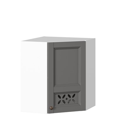 Шкаф кухонный Амели-3 угловой 600 ЛД 299.610.000.055, Белый/Оникс серый в Архангельске - изображение