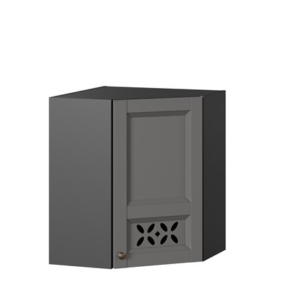 Шкаф на кухню Амели-3 угловой 600 ЛД 299.610.000.056, Черный/Оникс серый в Архангельске - изображение