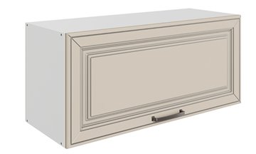 Шкаф на кухню Атланта L800 Н360 (1 дв. гл.) эмаль (белый/сливки патина платина) в Архангельске - предосмотр