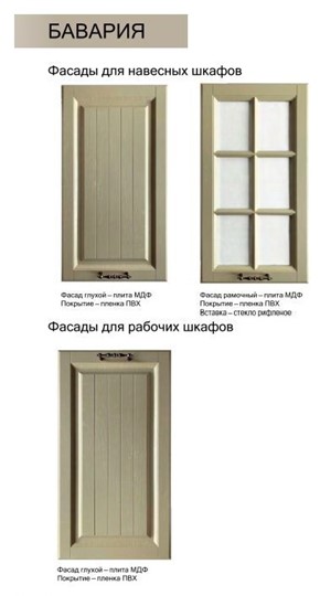 Кухонный шкаф Бавария L800 H720 (2 дв. гл. гориз.) в Архангельске - изображение 2