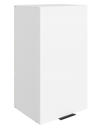 Кухонный шкаф Стоун L400 Н720 (1 дв. гл.) (белый/джелато софттач) в Архангельске - изображение