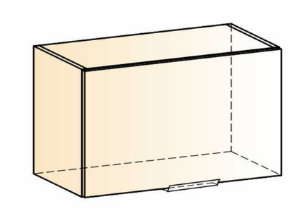Настенный шкаф Стоун L600 Н360 (1 дв. гл.) (белый/джелато софттач) в Архангельске - изображение 1