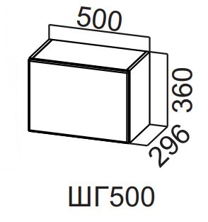 Шкаф на кухню Вельвет ШГ500/360 в Архангельске - изображение