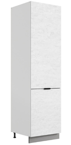 Шкаф-пенал Стоун L600 под холодильник (2 дв.гл.) (белый/белая скала) в Архангельске