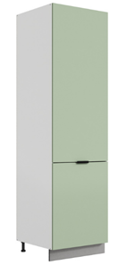 Шкаф-пенал Стоун L600 под холодильник (2 дв.гл.) (белый/полынь софттач) в Архангельске