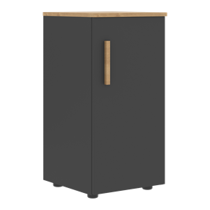 Низкий шкаф колонна с правой дверью FORTA Графит-Дуб Гамильтон  FLC 40.1 (R) (399х404х801) в Архангельске - предосмотр