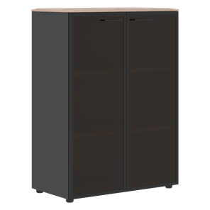 Шкаф JAY JMC 85.7 комбинированный с дверьми в металлической рамке 850х430х1165 Дуб Каньон/Антрацит в Архангельске