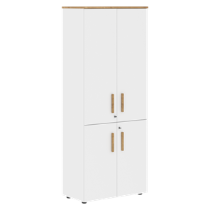 Шкаф с глухими средними и малыми дверьми FORTA Белый-Дуб Гамильтон FHC 80.3(Z) (798х404х1965) в Архангельске - предосмотр