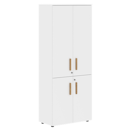 Широкий шкаф высокий FORTA Белый FHC 80.3(Z) (798х404х1965) в Архангельске - изображение