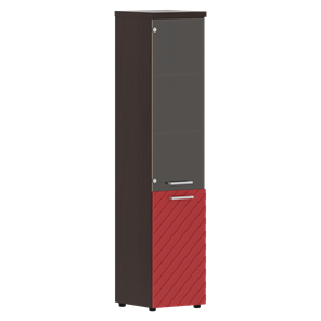 Шкаф-стеллаж TORR LUX TLHC 42.2 L колонка комбинированная с топом 435х452х1958 Венге/ Красный в Архангельске