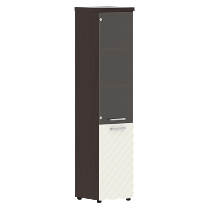 Шкаф TORR LUX TLHC 42.2 L колонка комбинированная с топом 435х452х1958 Венге/ Латте в Архангельске - изображение