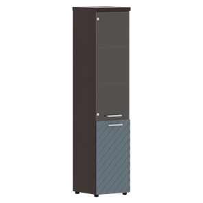 Шкаф TORR LUX TLHC 42.2 R колонка комбинированная с топом 435х452х1958 Венге/Серо-голубой в Архангельске