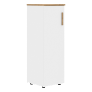 Средний шкаф колонна с левой дверью FORTA Белый-Дуб Гамильтон  FMC 40.1 (L) (399х404х801) в Архангельске