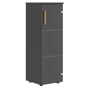 Шкаф колонна средний со стеклянной правой дверью FORTA Черный ГрафитFMC 40.2 (R) (399х404х801) в Архангельске