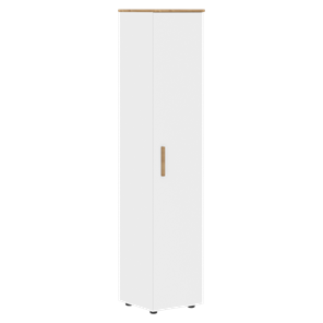 Высокий шкаф колонна с глухой дверью FORTA Белый-Дуб Гамильтон  FHC 40.1 (L/R) (399х404х1965) в Архангельске