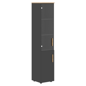 Высокий шкаф с глухой дверью колонна FORTA Графит-Дуб Гамильтон  FHC 40.2 (L/R) (399х404х1965) в Архангельске