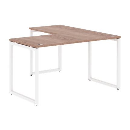 Письменный стол угловой левый XTEN-Q Дуб-сонома- белый XQCT 1415 (L) (1400х1500х750) в Архангельске - изображение
