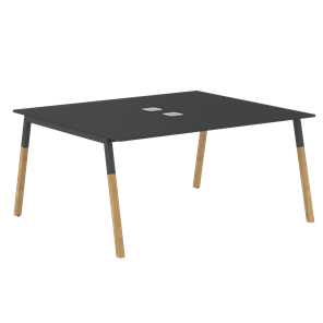 Переговорный стол FORTA Черный Графит-Черный Графит-Бук FWST 1513 (1580x1346x733) в Архангельске