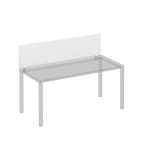 Экран для стола 160 на белом каркасе с кронштейнами Комфорт КФ, белый премиум (160x45x1.8) К.Б 843 в Архангельске